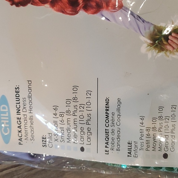 Little Mermaid Costume by California Costumes Size Large 10-12 - Picture 3 of 4